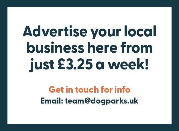 advertisement for https://dogparks.uk/